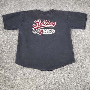Vintage Rolling Stones Shirt Mens Large Gray Brockum Button-Up Baseball 90s